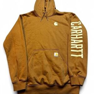 Carhartt rain defender loose fit brown hoodie sweatshirt size small
